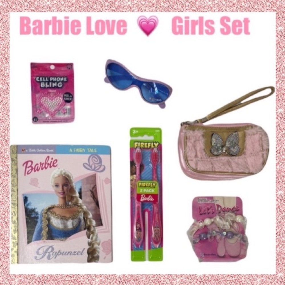 Barbie Love Girls Bundle Lot Barbie Dolls Book Sunglasses Nails Hair Accessories - Picture 1 of 16